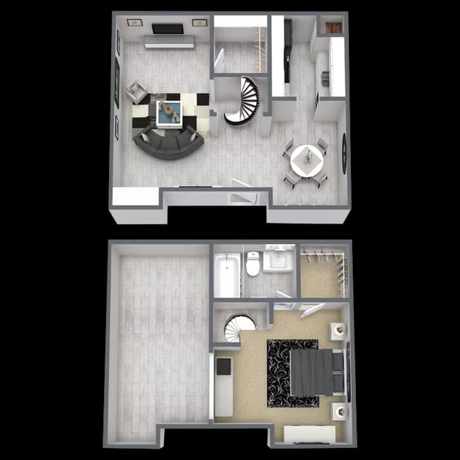 One Bedroom 2 1019 floor plan