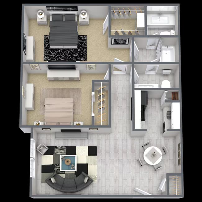 Two Bedroom 3 0107 floor plan