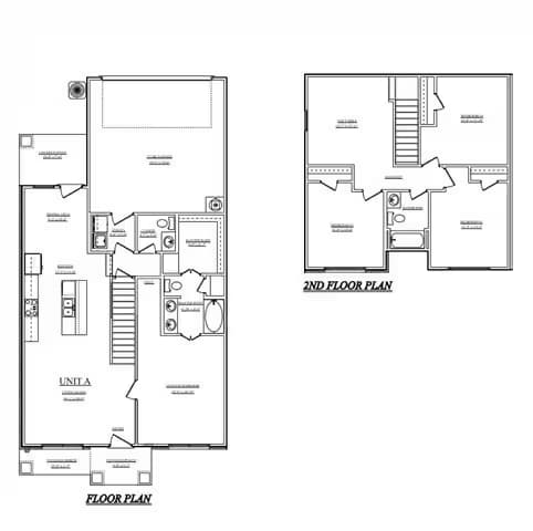 4 Beds • 2 Bath F208 floor plan