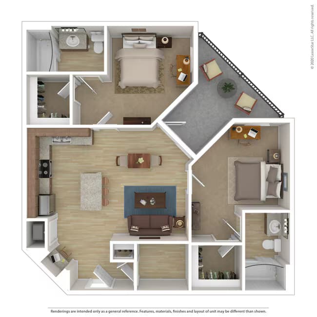 Unit 420A 320B floor plan