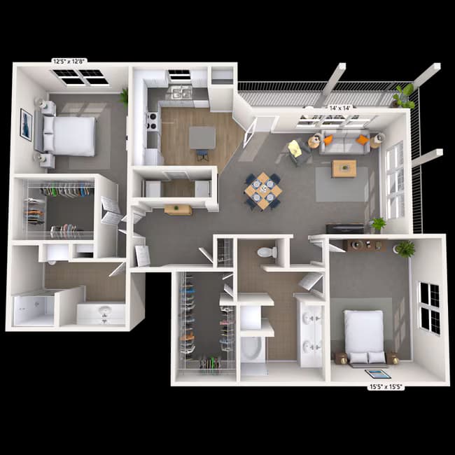 Unit 01501 01238 floor plan