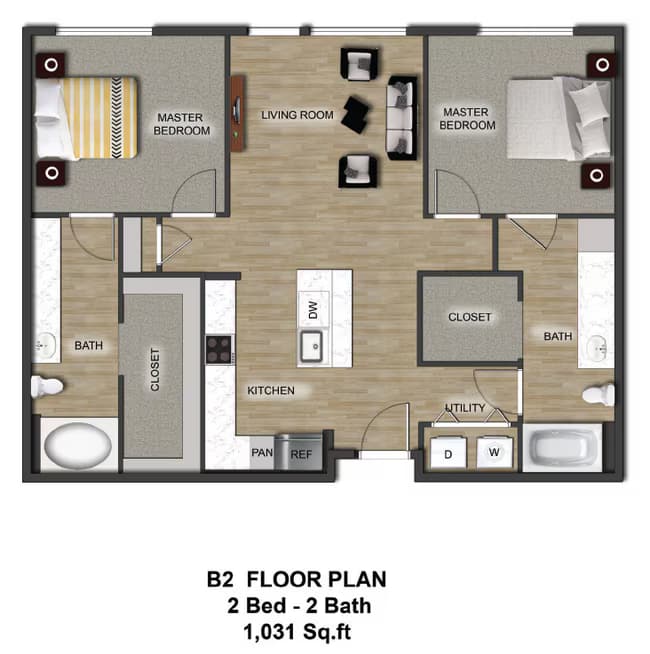 Unit A208 A208 floor plan