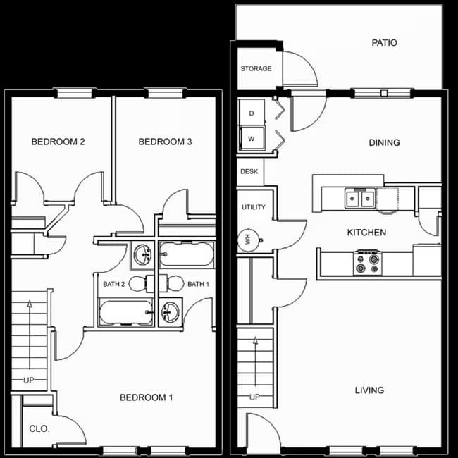 3-2B 2703 floor plan