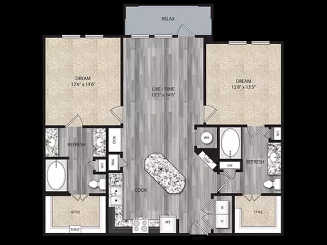 B3 1-1102 floor plan