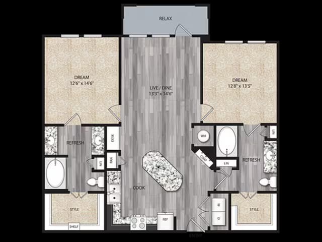 Unit 1-1308 1-1308 floor plan