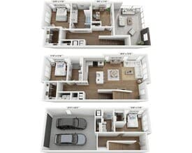 Three Bedroom C3B 12 - 1205 floor plan