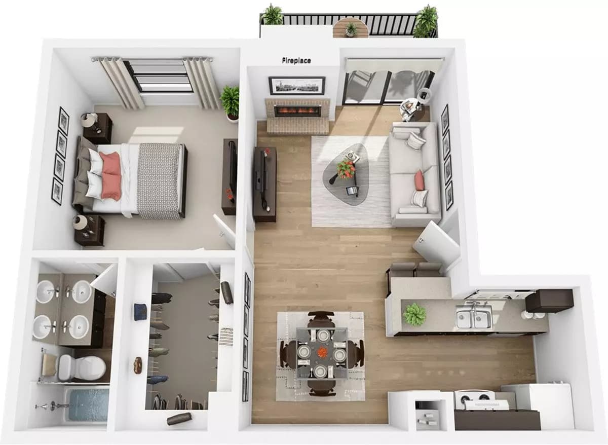 A1U 233 floor plan