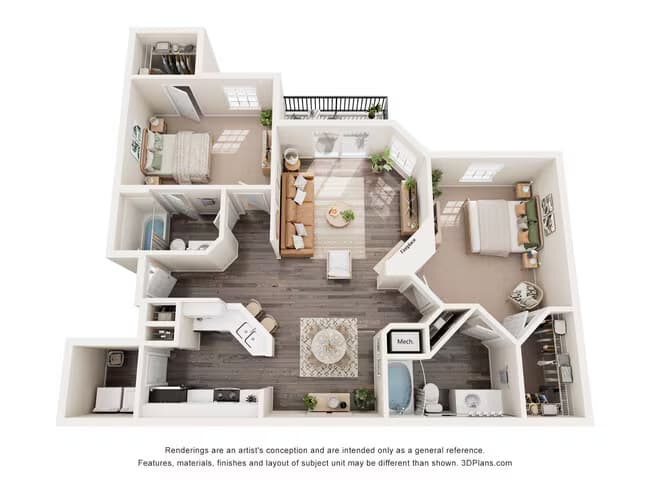 2X2A 104 floor plan