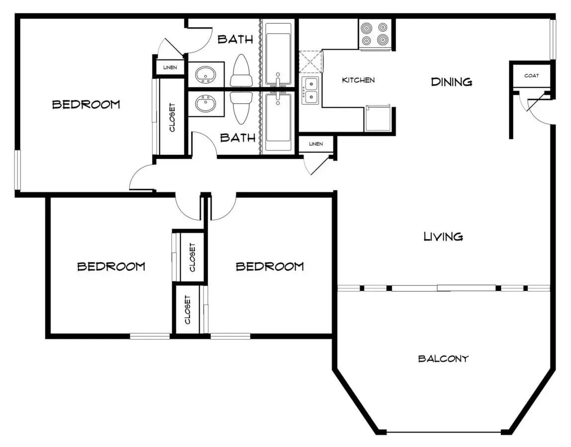 Unit 1137-201 1137-201 floor plan