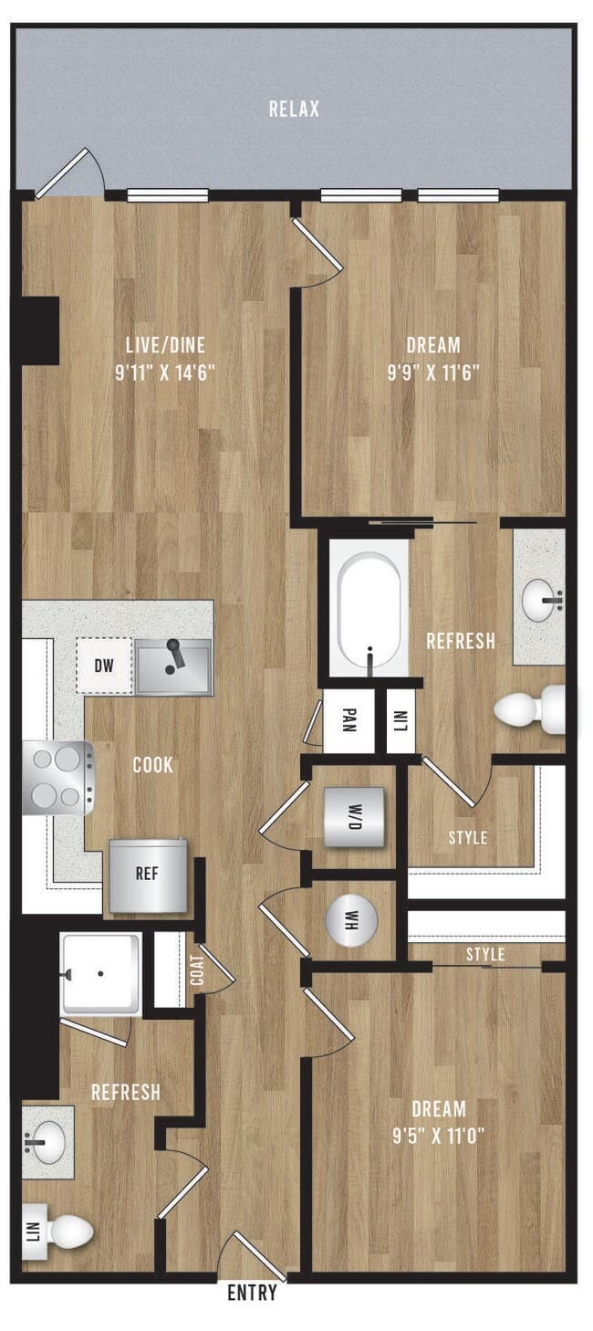Unit 221 219 floor plan