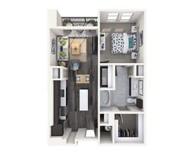 One Bedroom A1F 01 - 2029 floor plan