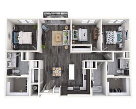 Three Bedroom C3A 01 - 4026 floor plan