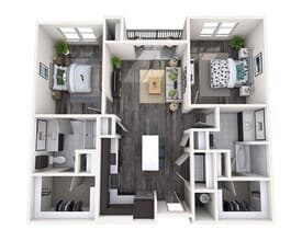 Two Bedroom B2B 01 - 2083 floor plan