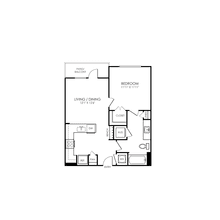A1- 1x1 3304 floor plan