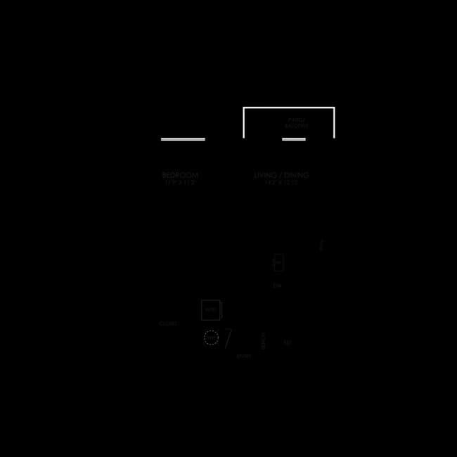 A3- 1x1 3101 floor plan