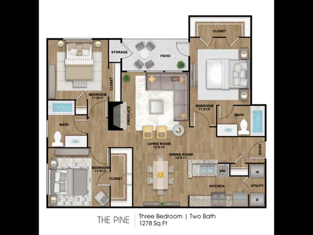 Unit 25-2513 28-2812 floor plan