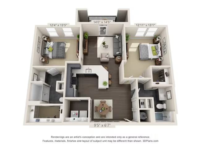 Unit 4421 3223 floor plan
