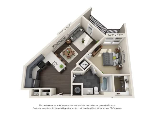 Unit 1430 4310 floor plan
