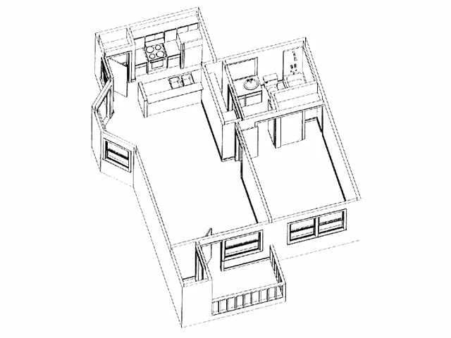 1 Bed • 1 Bath 223 floor plan