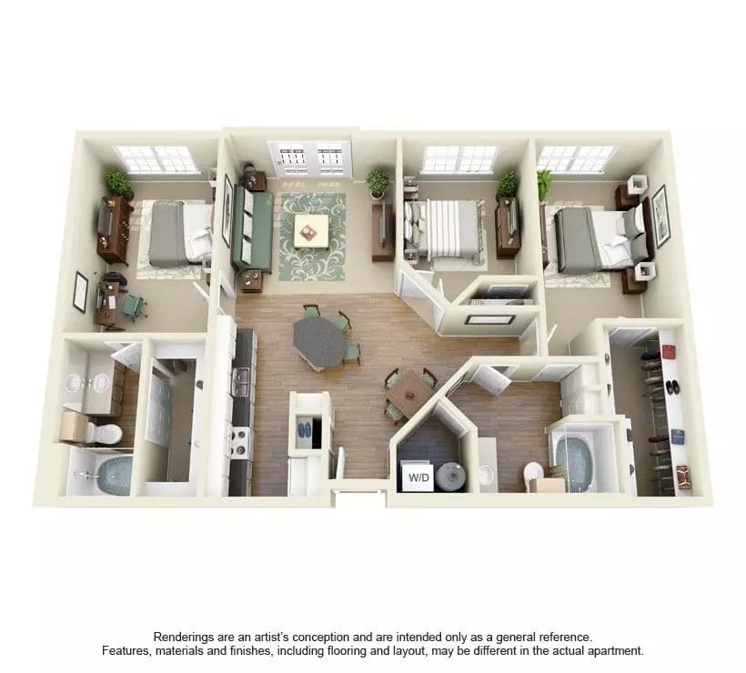 3 Beds • 2 Bath 237 floor plan