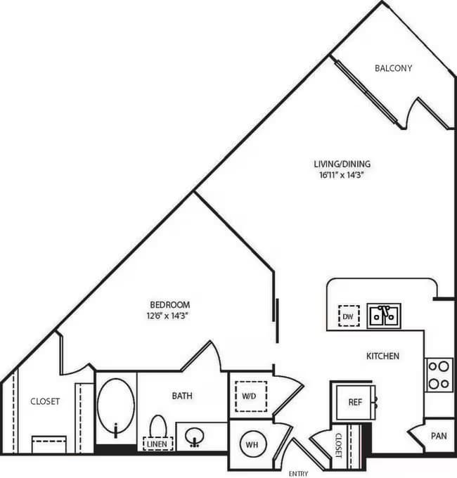 Studio • 1 Bath 0242 floor plan