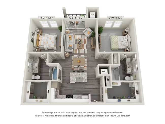 Unit 1207 6305 floor plan