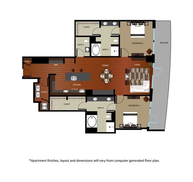 B7 - Renovated 2505 floor plan