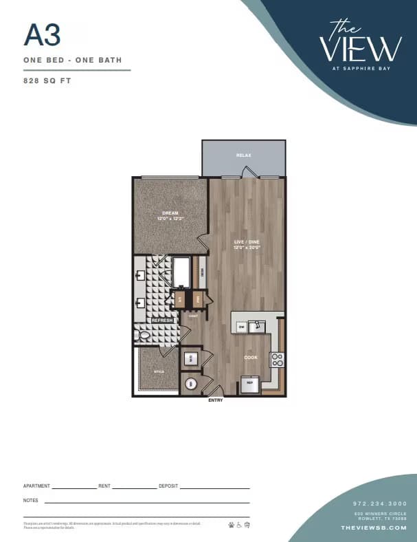 Unit 2519 2119 floor plan