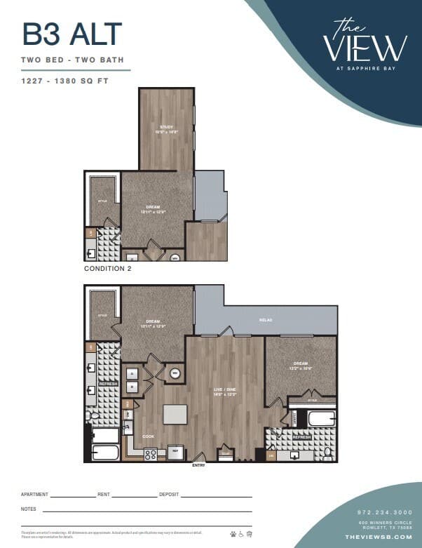 Unit 1135 1409 floor plan