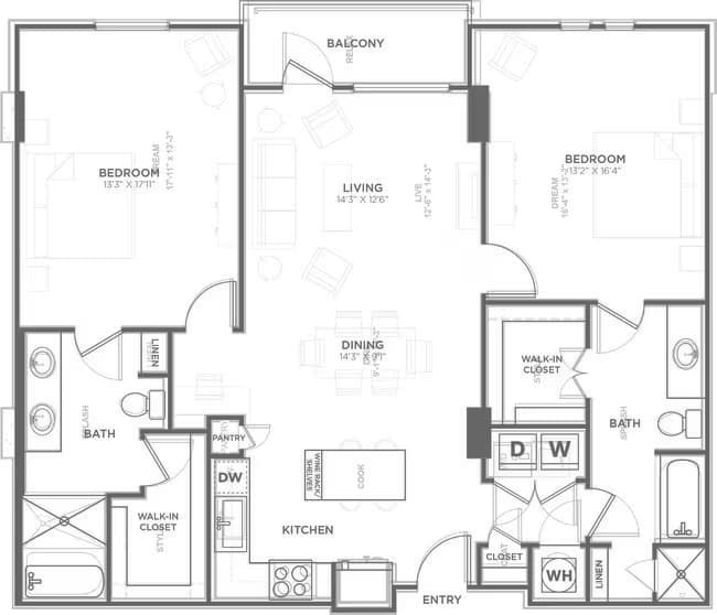 The Hunt Tower 10136 floor plan