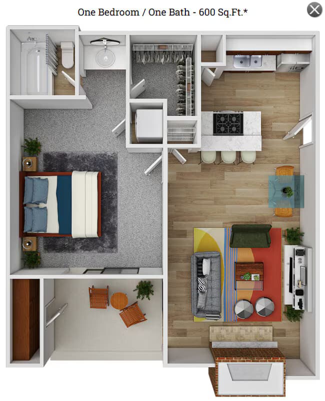 1x1 1123 floor plan