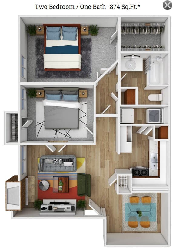 Unit 1327 1121 floor plan
