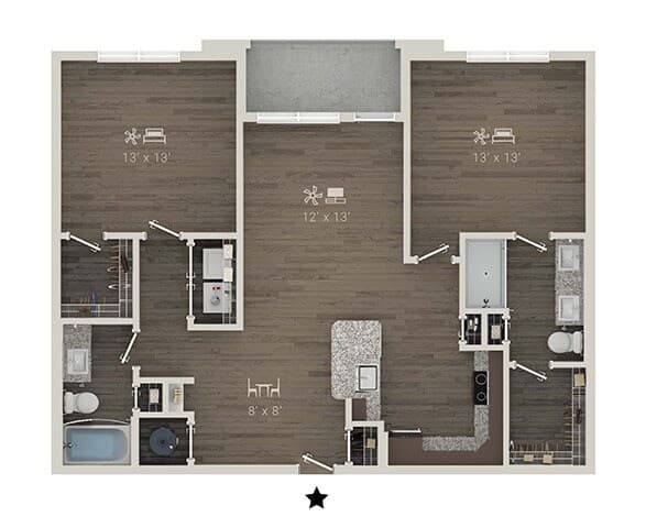 B1 1223 floor plan