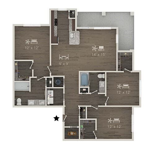 C1 1227 floor plan