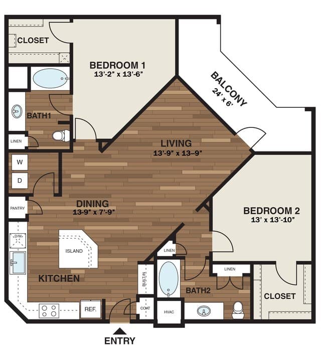 Unit 1156 1104 floor plan