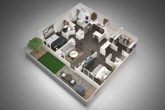 2 Bedrooms 10843 floor plan