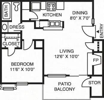 Unit 143L 142D floor plan