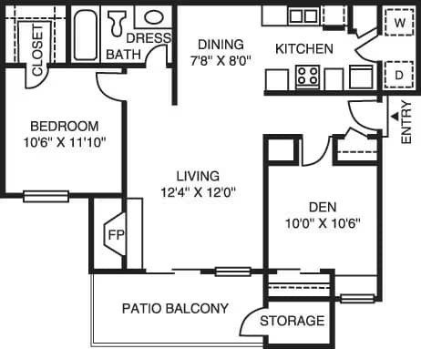 Unit 1315 1315 floor plan