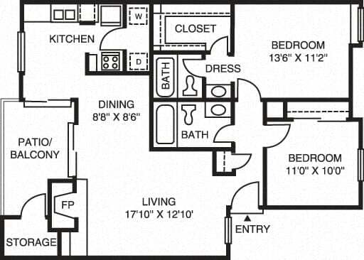 Unit 1016 1016 floor plan