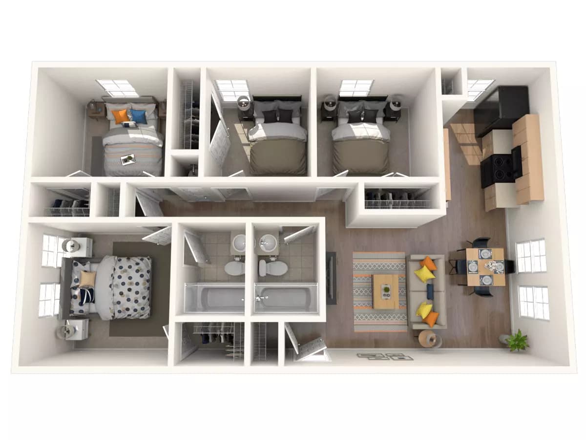 Four Bedroom 4202 floor plan