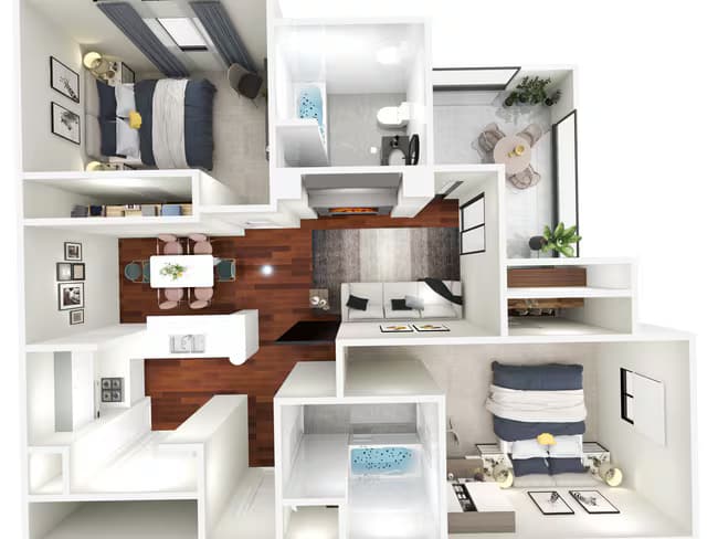 2 Bedroom 2 Bath - Reno 3212 floor plan