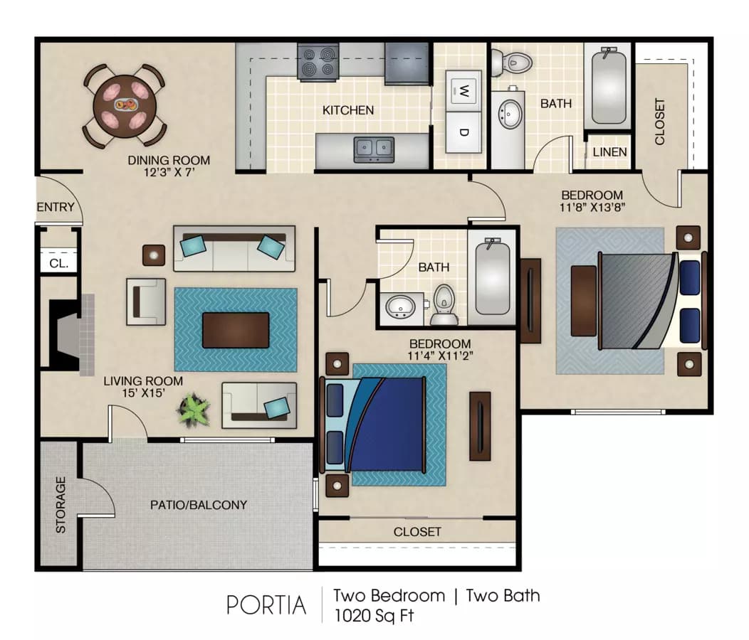 Portia 1024 floor plan