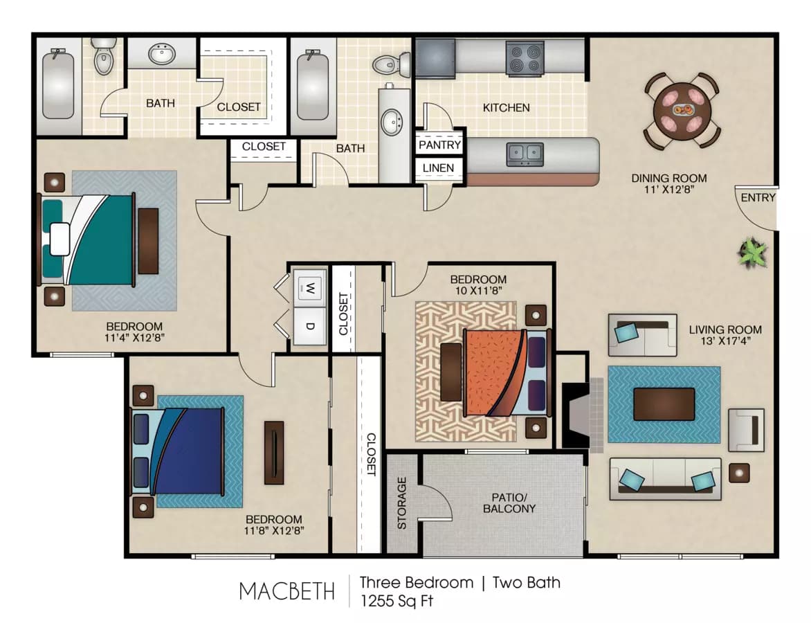 Macbeth 1222 floor plan
