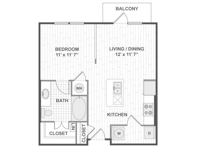 Studio 01A 249 floor plan
