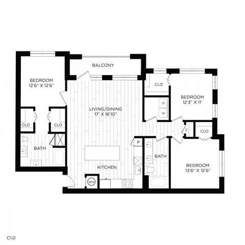 C1.1 ANSI 03102 floor plan