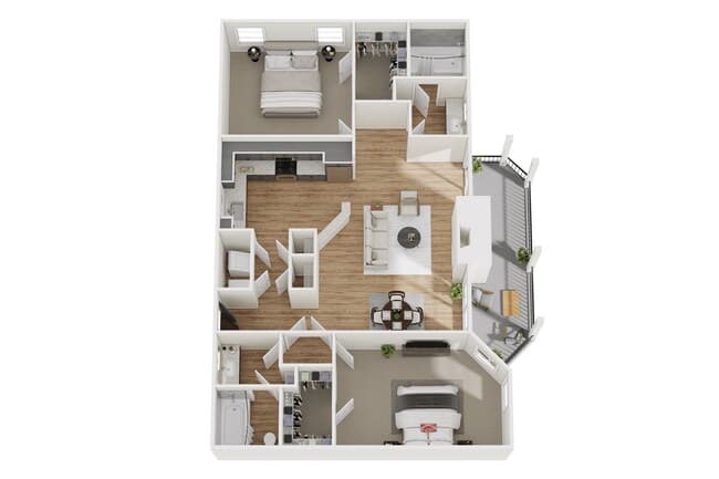 2x2 303 floor plan