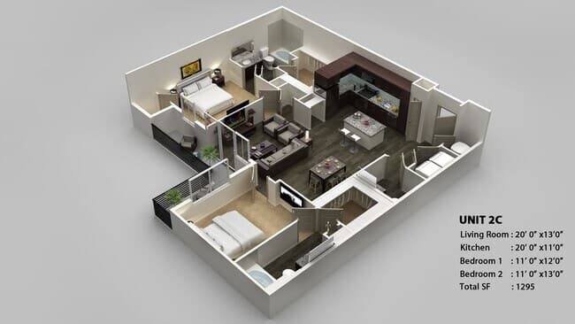 B3 2105 floor plan