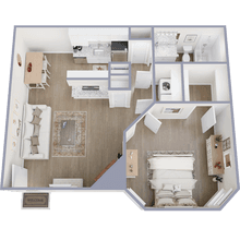 1 Bedroom 1 Bathroom 406 floor plan