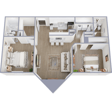 2 Bedroom 2 Bathroom 2104 floor plan
