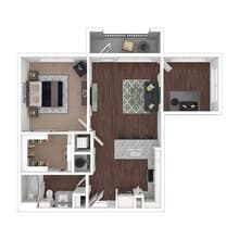 1 Bed • 1 Bath 4212 floor plan